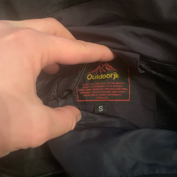 Heavy Duty Winter Jacket with removable liner & hood. Black, small, like new. - Picture 2 of 3